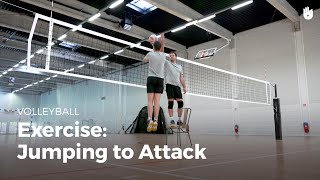 Exercise: jumping to attack | Volleyball