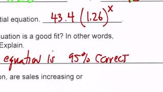Exponential regression notes