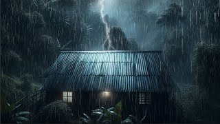 Get Over Insomnia To Sleep Instantly Within 3 Minutes With Heavy Rain Sounds On A Tin Roof At Night