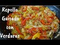 Repollo Guisado con Cebolla y Pimientos(Col)Receta Deliciosa y Saludable. #verduras #repolloguisado