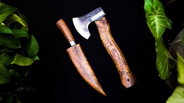 [dao phúc sen] Cặp đôi Dao Mèo Mini Và Rìu Đi Rừng 04  Nhỏ Gọn - Hàng Chuẩn của HTX Dao Phúc Sen