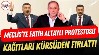 Mecliste Fatih Altaylı Protestosu İyi̇ Partili Türkoğlu O Kağıtları Kürsüden Fırlattı Alin Si̇ze