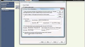 Publishing to Desire2Learn LE