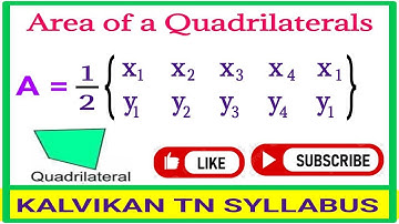 Area of a quadrilateral in Tamil / Class 10 Maths / Kalvikan