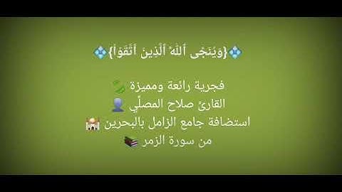 من سورة الزمر - القارئ صلاح المصلي
