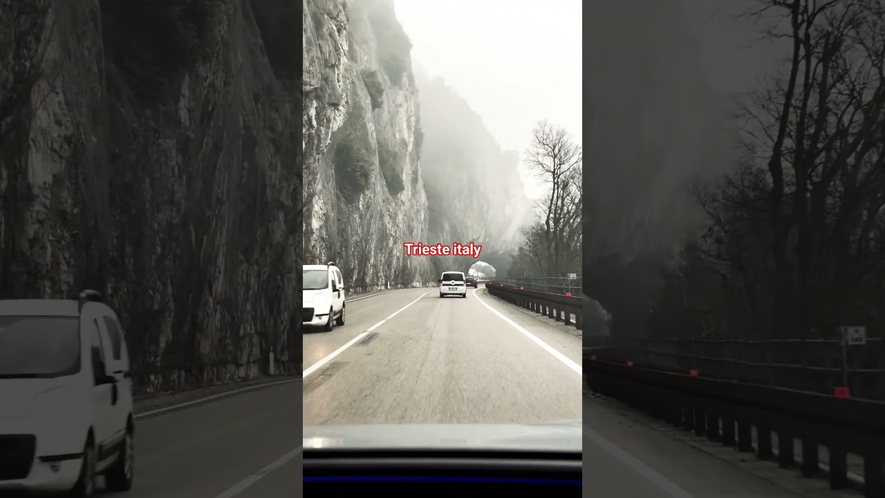 Поездка через Триест, Италия, в направлении Хорватии 