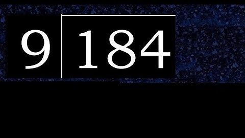 Deel 184 door 9, decimale uitkomst. Delen met 1-cijferige delers. Hoe te doen.