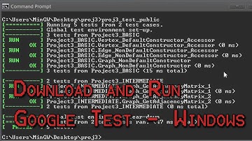 Setup Google Test for Windows (UMBC CMSC)