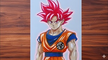 How to Draw Goku with Coloured Pencils | Easy Anime Drawing Tutorial #gokudrawing #gokupencilcolour
