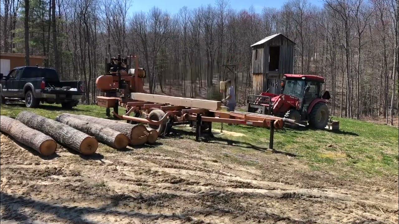 Turning Trees Into Lumber With a Woodmizer Sawmill YouTube
