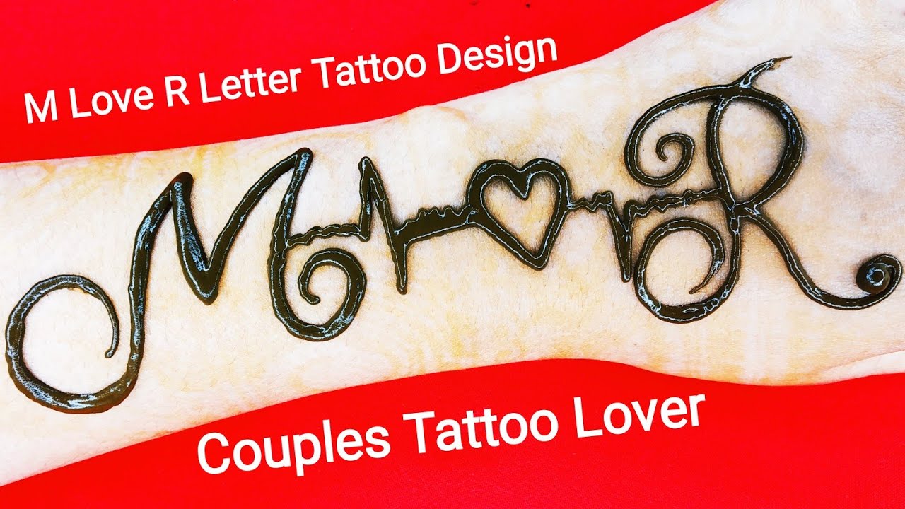 couple letter tattoo RM beautiful tattoo design with pen  YouTube