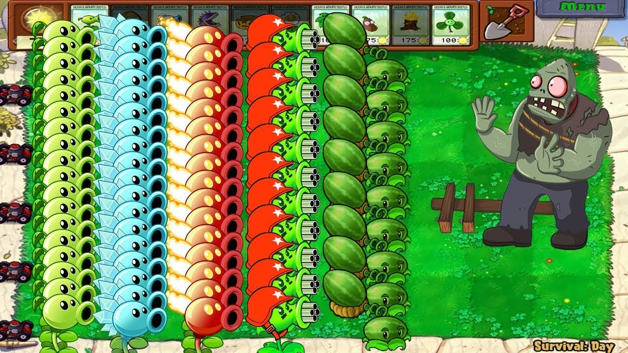 Plants vs Zombies Hack - TEAM WINTER MELON VS TEAM PEA PVZ VS ZOMBIES 