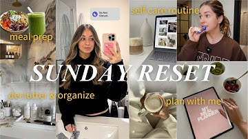 SUNDAY RESET routine 🎀🫧🧺 | Plan week, healthy grocery meal prep/haul, self care