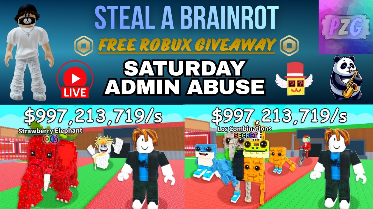 🔴 STEAL A BRAINROT GIVEAWAY & DUELS LIVE | NEW SAB TRADING MACHINE ...