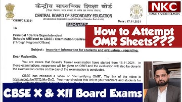 CBSE Term-1 Board Exams |How to Attempt OMR Sheets|Latest Instructions by CBSE to Attempt OMR Sheets