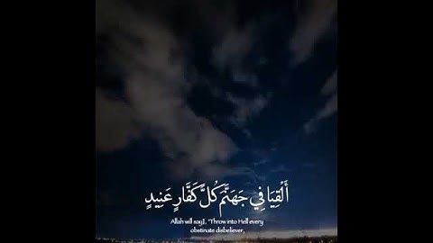 وقال قرينه هذا ما لدي عتيد ألقيا في جهنم كل كفار عنيد - سورة ق