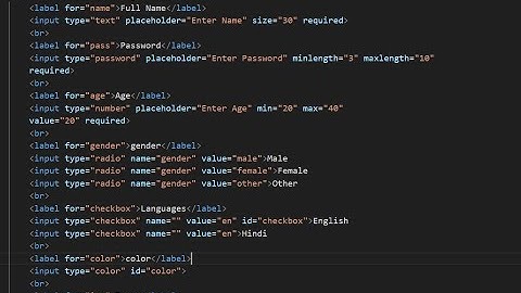 10. HTML form tag | Learn HTML Input Types | HTML Input Types Explained | html5