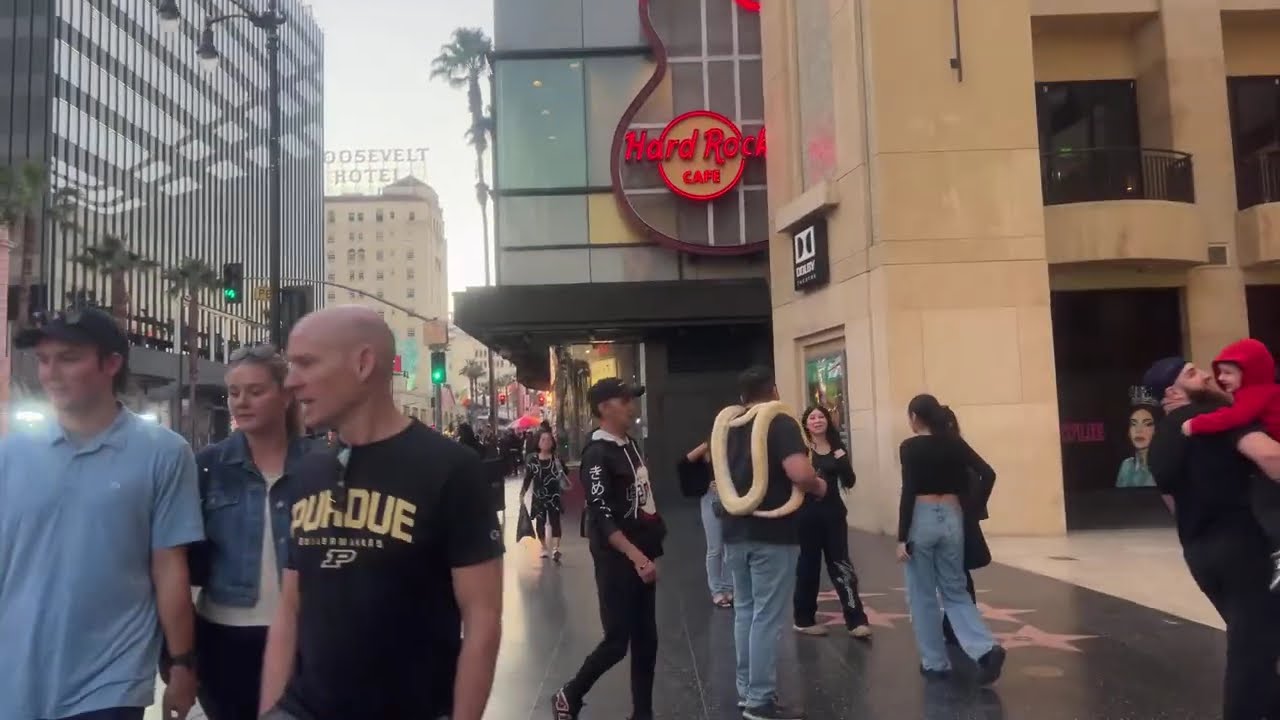 Sunset travel  is live! Walking Tour | Los Angeles  Hollywood Walk of Fame 🚶‍♂️✨ جولة مشي واقعية