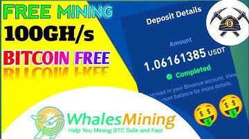 New Free Bitcoin Mining Website 2023 || New Free Cloud Mining Website | WhalesMining Mining Site#BTC