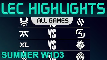 LEC Highlights Week1 Day3 LEC Summer 2022 All Games By Onivia