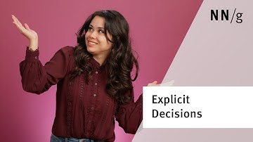 Explicit Decisions: Help Your Users Choose Correctly