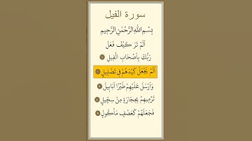سورة الفيل مكررة بصوت ماهر المعيقلي