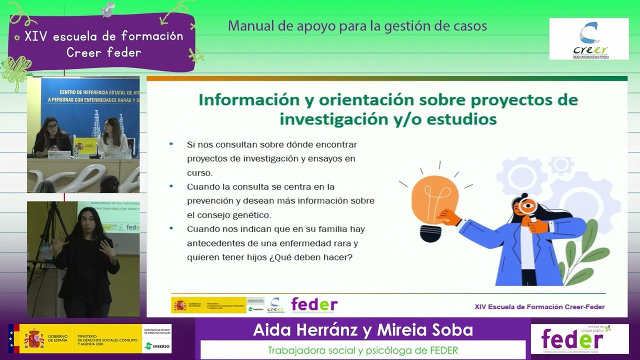 Escuela Formación de FEDER-Creer: MODULO 4 MANUAL DE GESTIÓN DE CASOS