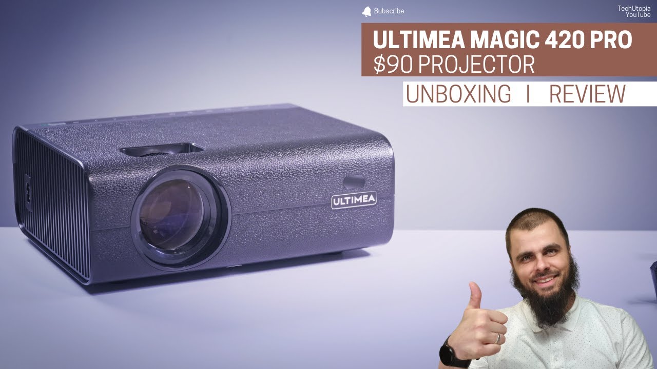 This projector costs only $90 !! Ultimea Magic 420 Pro Unboxing I Review I YouTube I Gaming I Sound