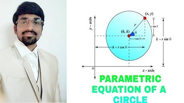 Find the parametric equation of a circle if centre (h, k) iand radius is given