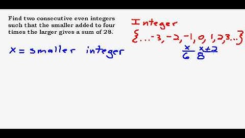 Consecutive Even Integer Story Problem