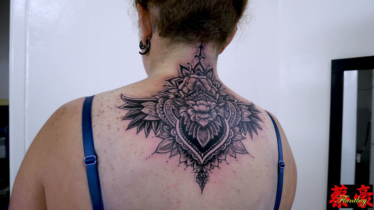 7. Mandala neck tattoo - wide 5