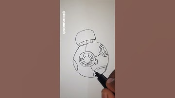 Draw Easy Star Wars BB-8 🙃🤖😃 || Dev Art And Craft #shorts #youtubeshorts #viral