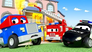รถตำรวจสำหรับเด็ก  🚒 ซุปเปอร์ทรัคต้องการความช่วยเหลือ 🚨 การ์ตูนรถตำรวจและรถดับเพลิงสำหรับเด็ก screenshot 3