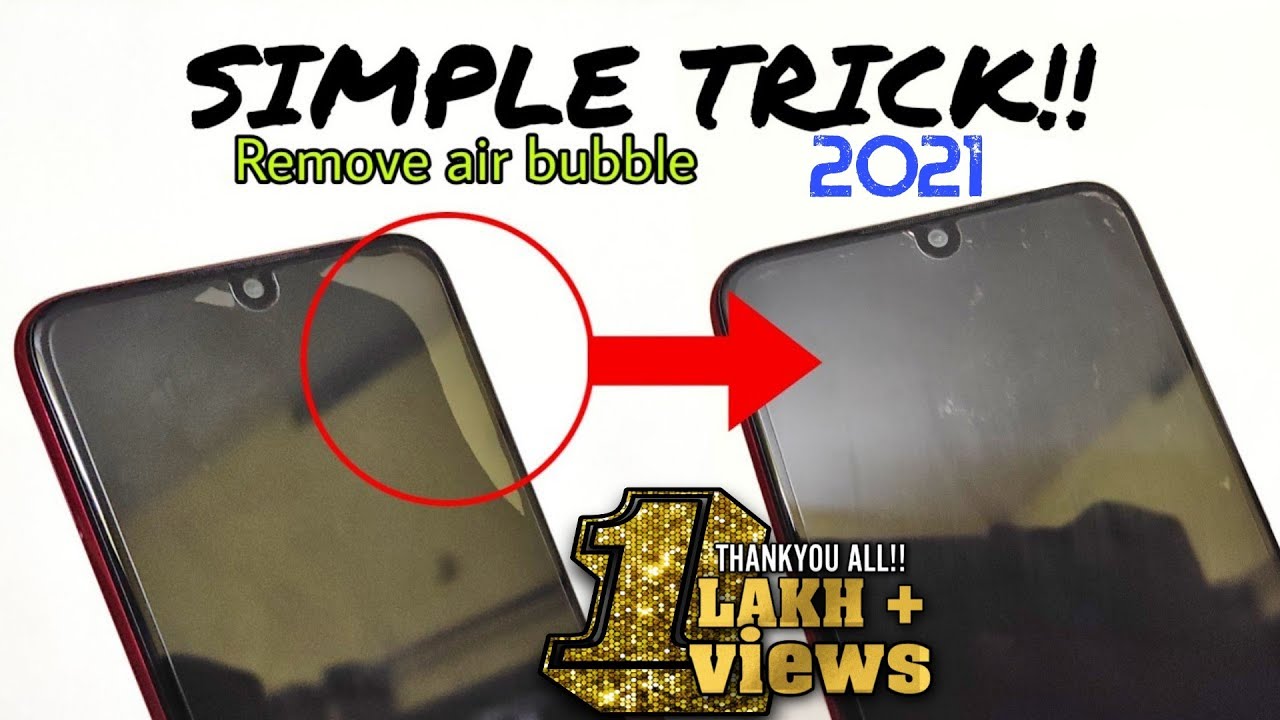 Remove air bubble from tempered glass in 1 min  Latest trick  new  smartphone  airbubble  covid19