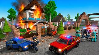 SCHOOL PARTY CRAFT — HOUSE FIRE EMERGENCY! FIREFIGHTERS & POLICE RUSH TO THE SCENE! screenshot 5