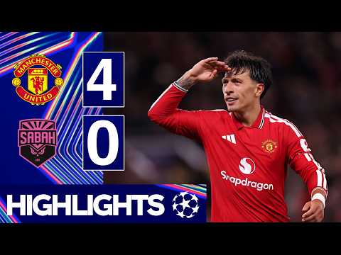 MANCHESTER UNITED 4-0 SABAH FK | HIGHLIGHTS & ALL GOALS | UCL 2026 27 CUNHA, BRUNO, SESKO, LISANDRO