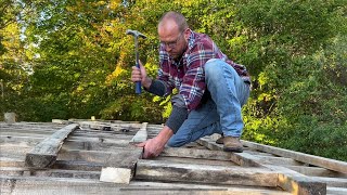 DIY Woodshed Installing Steel Roofing by Living Our American Dream 518 views 5 months ago 9 minutes, 58 seconds