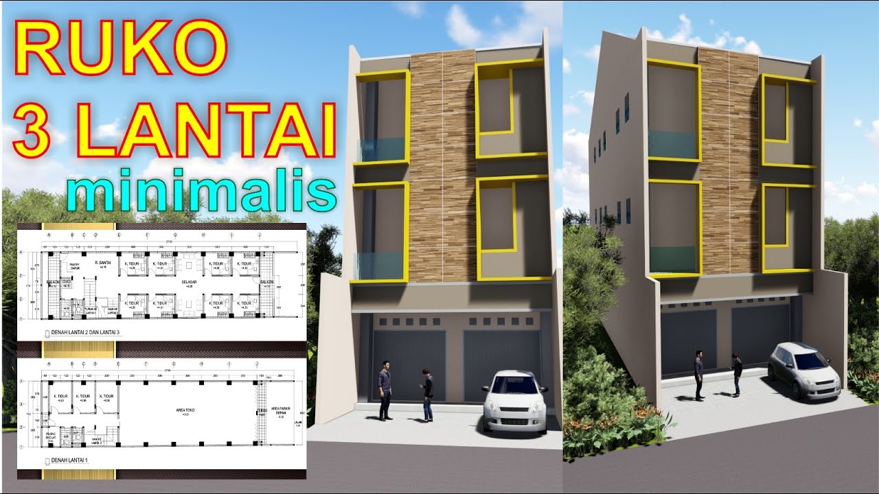  Desain Ruko 3 lantai  Kost minimalis PROJECT 63 YouTube