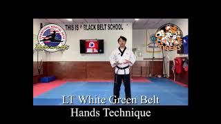 Little Tiger White Green Belt Hands technique
