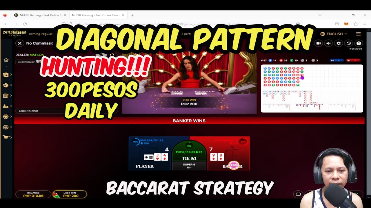 HUNTING DIAGONAL PATTERN STRATEGY IN LIVE ONLINE BACCARAT WILL MAKE YOU ...