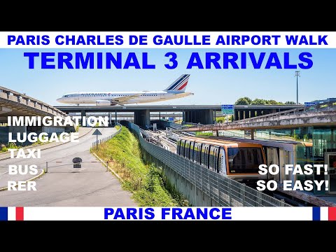 Paris, France | CHARLES DE GAULLE Airport (BUS) | Terminal 3 | Terminal Walkthrough
