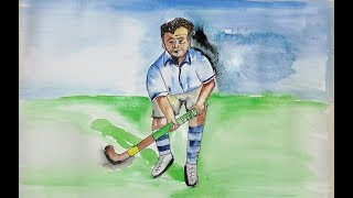 How to draw Major Dhyan Chand /The greatest Hockey player/हॉकी के जादूगर मेजर ध्यान चंद के रेखाचित्र