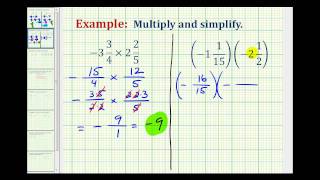 Ex 2:  Multiplying Signed Mixed Number