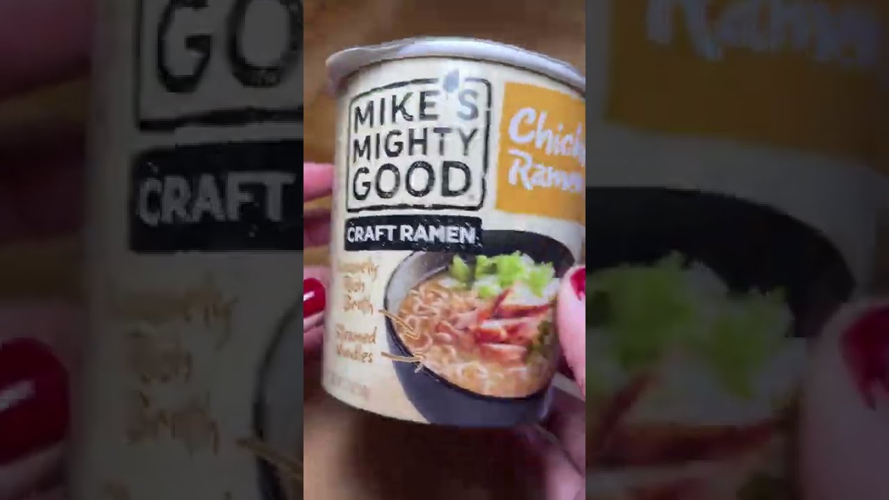 ⁣Trying Mike's Mighty Good Ramen