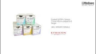 Coated VICRYL Suture 11mm 45cm undyed 6 0 Single W9500T SINGLE