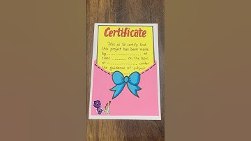 Certificate Page For Project file /Design For Certificate #projectfile #art