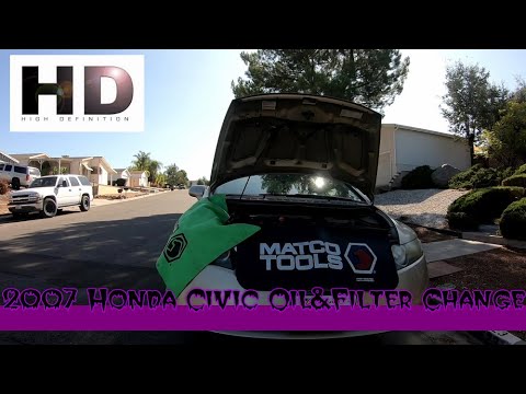 2007 Honda Civic LX Oil and Filter Change - YouTube