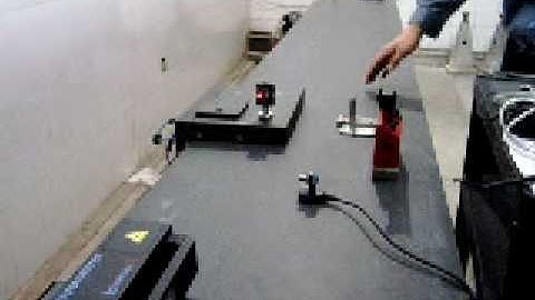 Measurement of straightness using a LP30 compact  laser interferometer