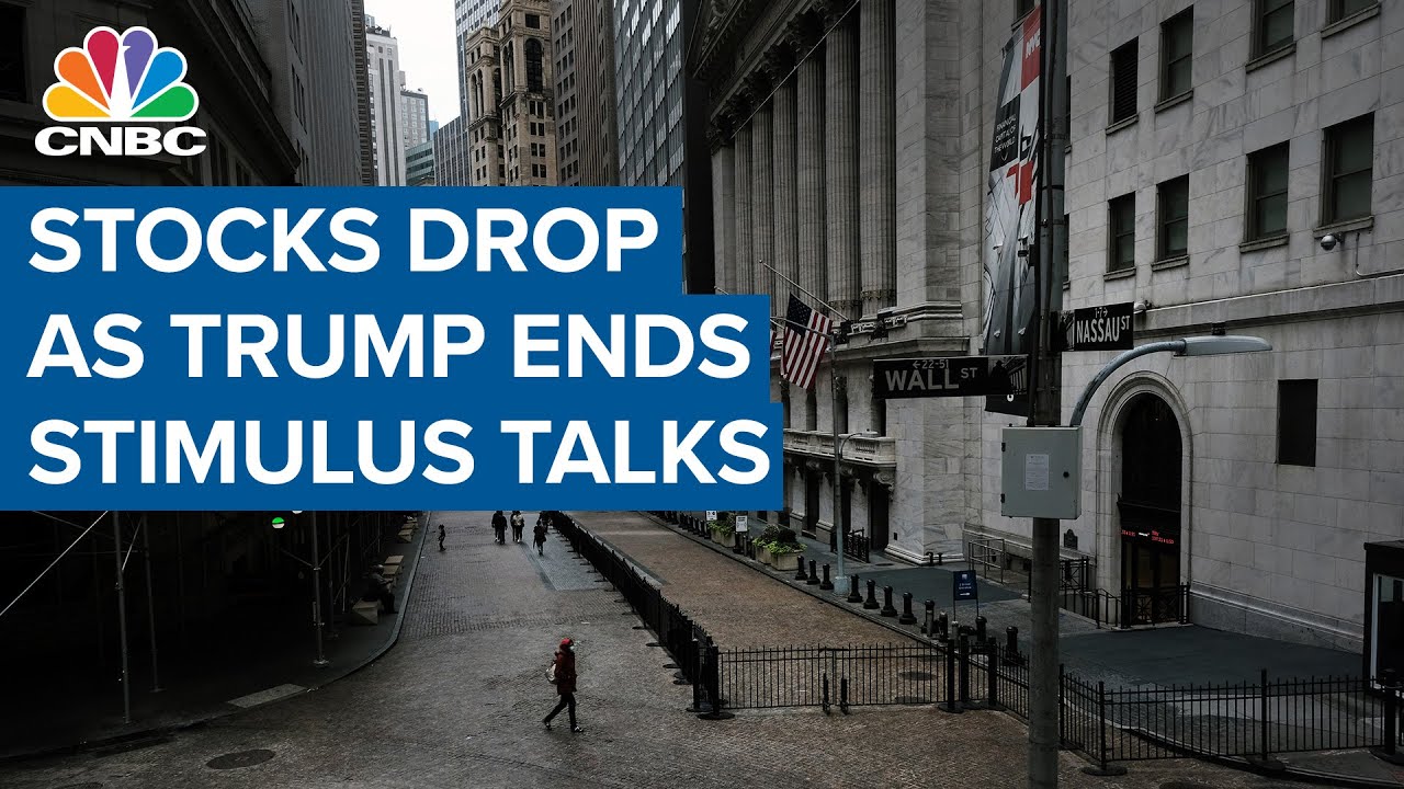 Stocks plunge as President Donald Trump dashes hopes for stimulus deal