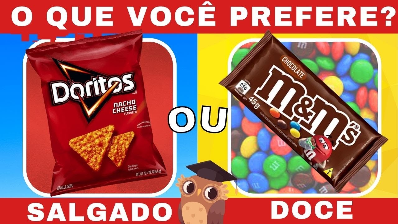 🔄 O QUE VOCÊ PREFERE? 🧁DOCE VS SALGADO 🍔, JOGO DAS ESCOLHAS